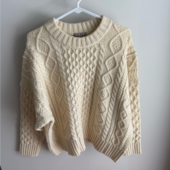 J. Crew Sweaters - J. Crew Cable-knit Chunky Sweater - Cream - Size L/XL - NWT
